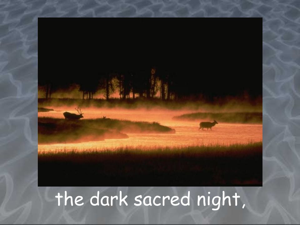 the dark sacred night,