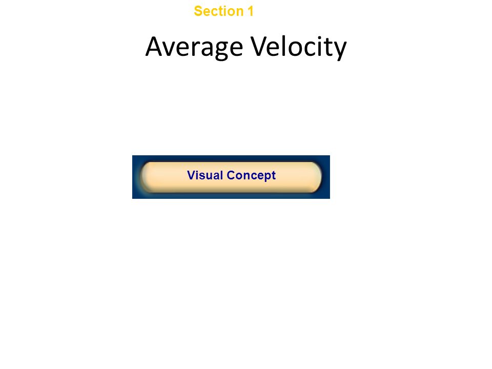 Average Velocity Chapter 2 Section 1 Displacement and Velocity
