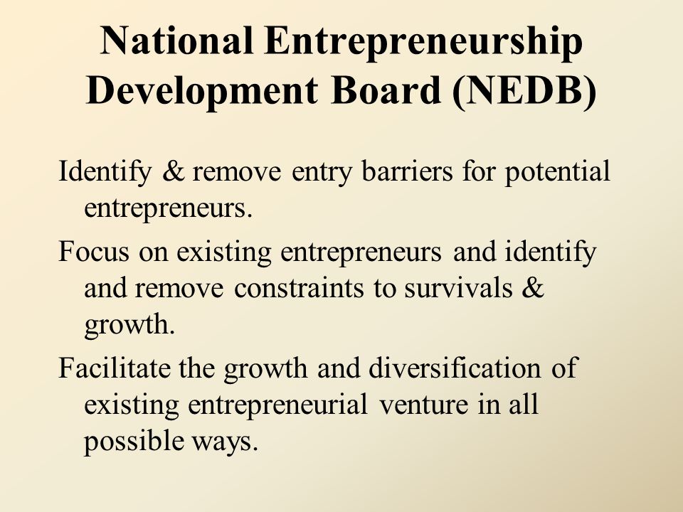 National Entrepreneurship Development Board (NEDB)