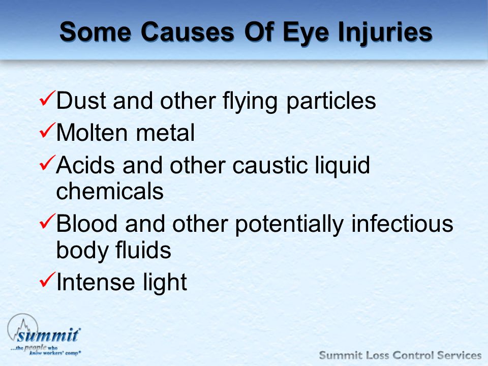 Some Causes Of Eye Injuries