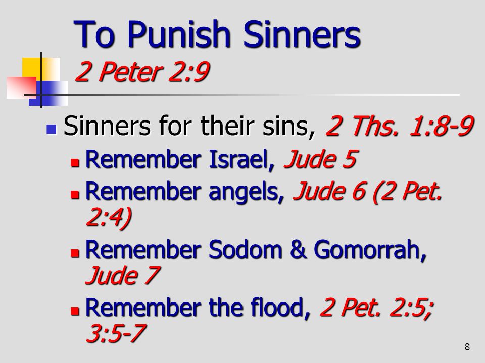 To Punish Sinners 2 Peter 2:9