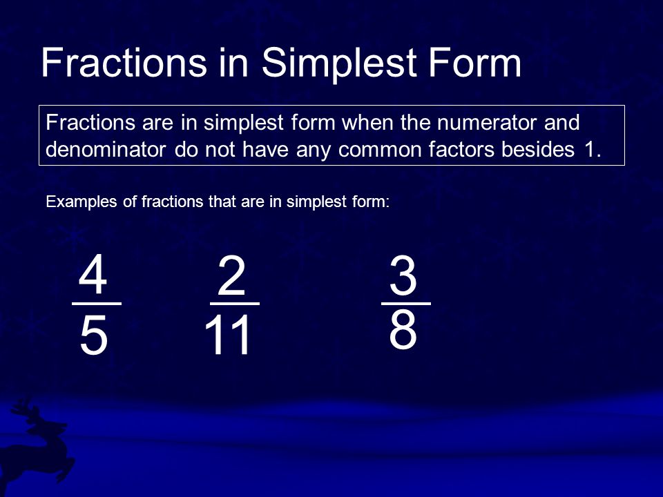 Fractions in Simplest Form