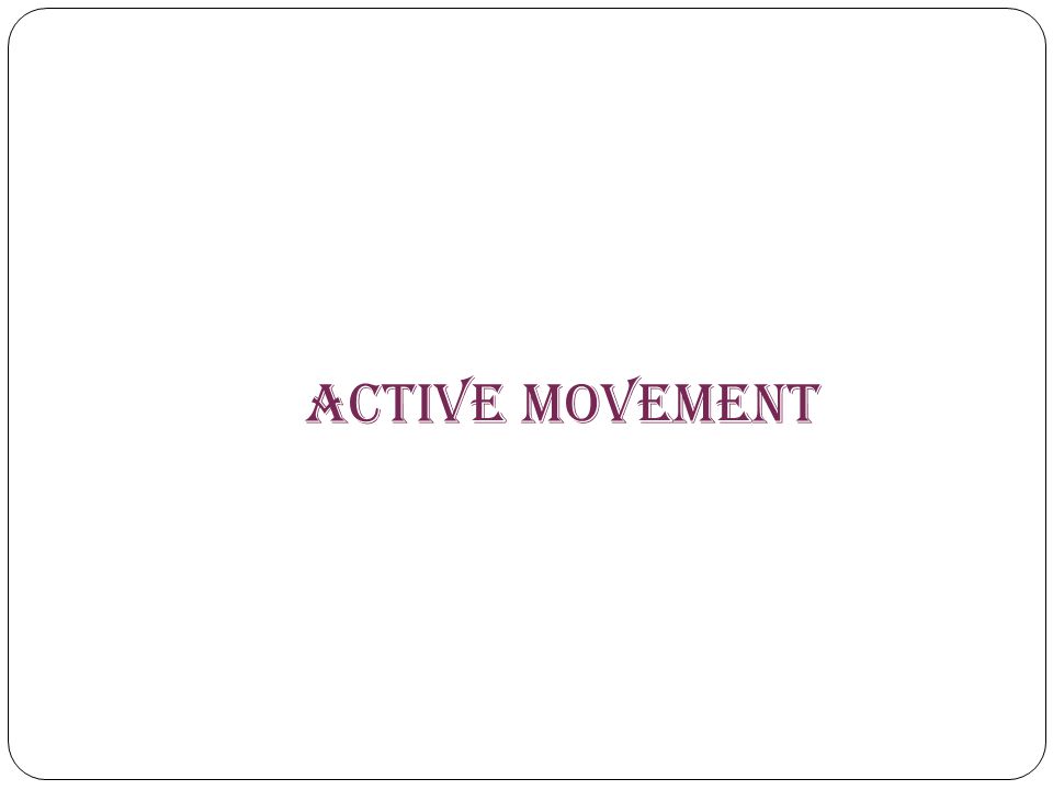 ACTIVE MOVEMENT