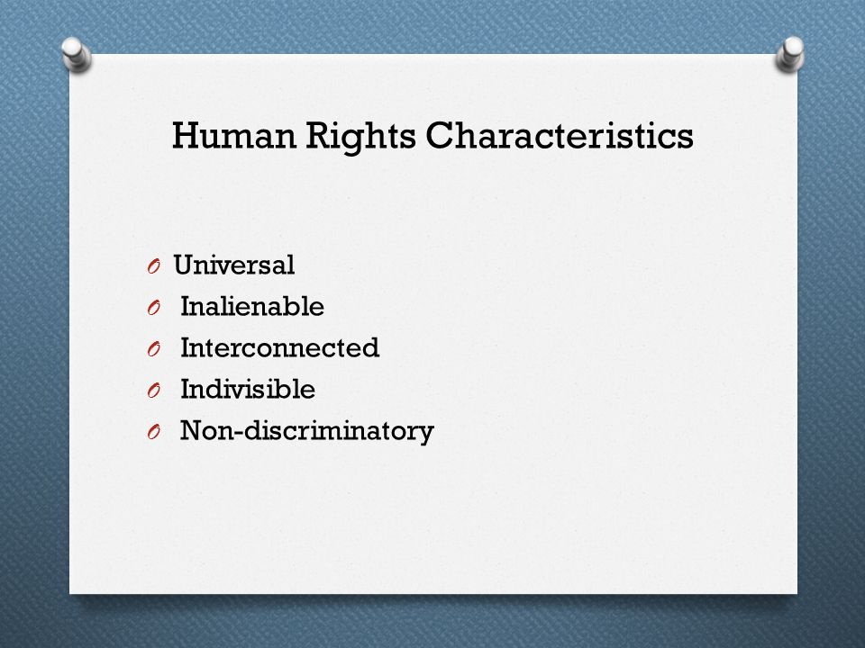 Human Rights Characteristics