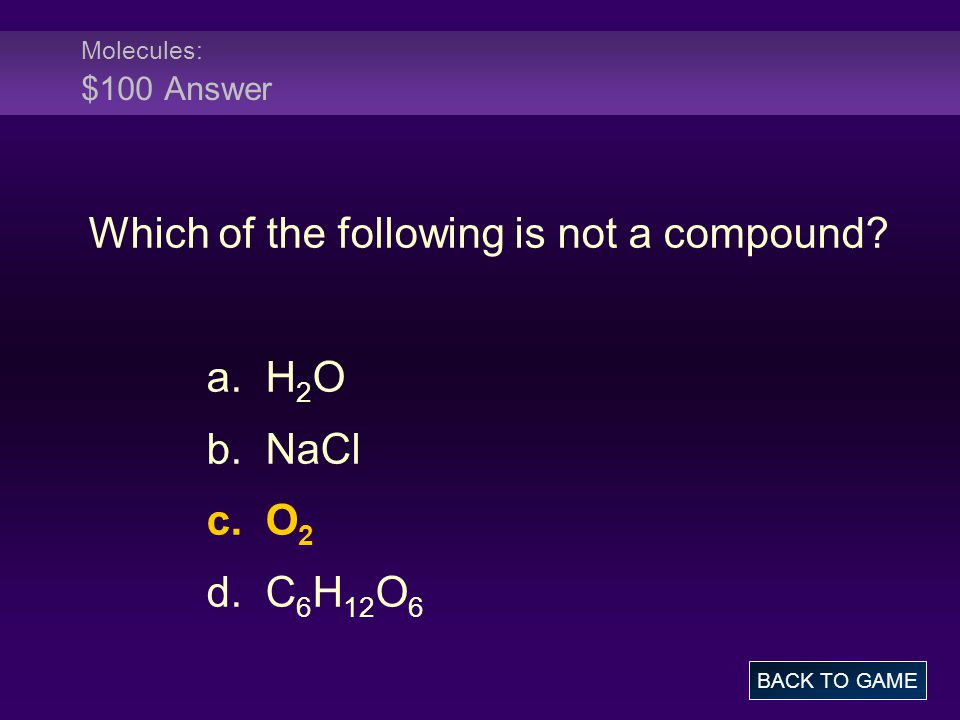 Which of the following is not a compound