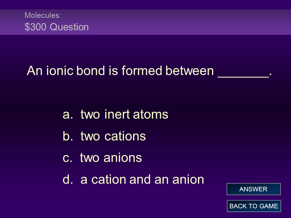An ionic bond is formed between _______.