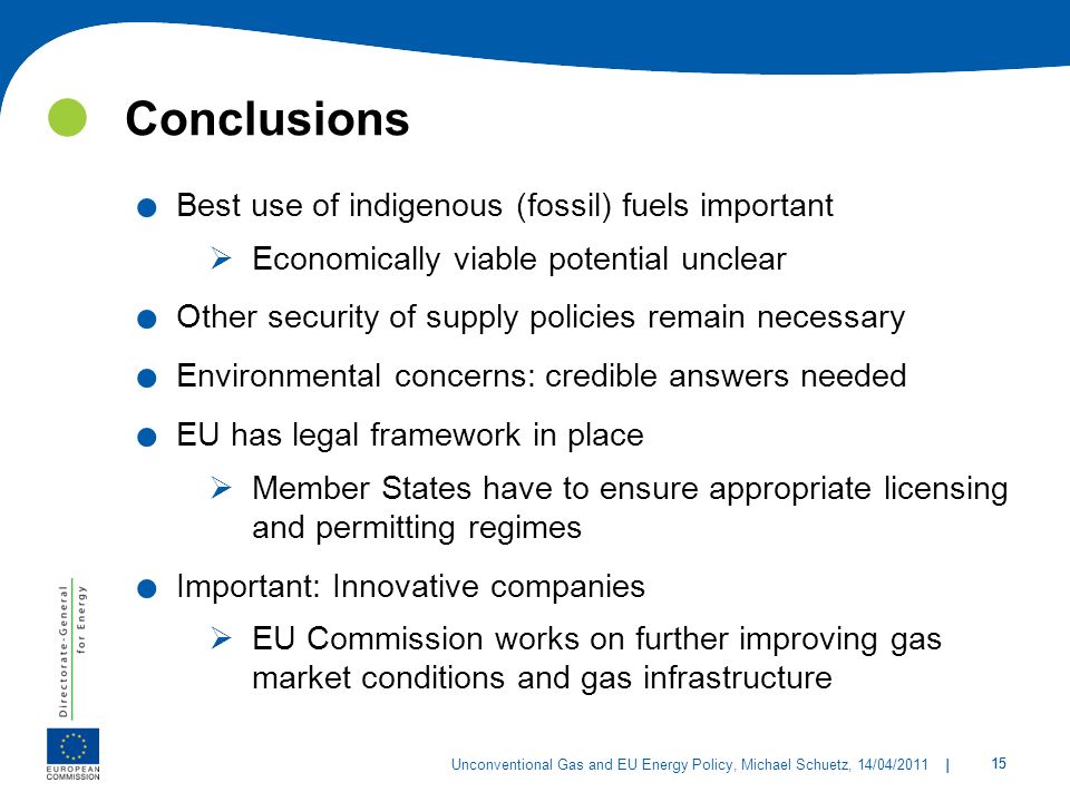  Conclusions Best use of indigenous (fossil) fuels important