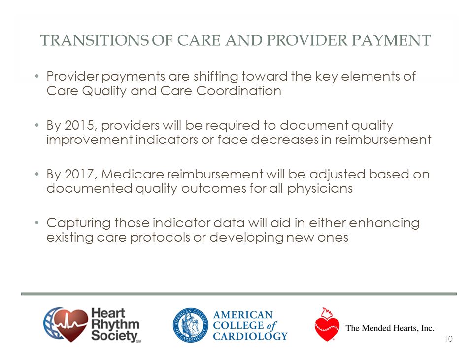 Transitions of Care AND Provider Payment