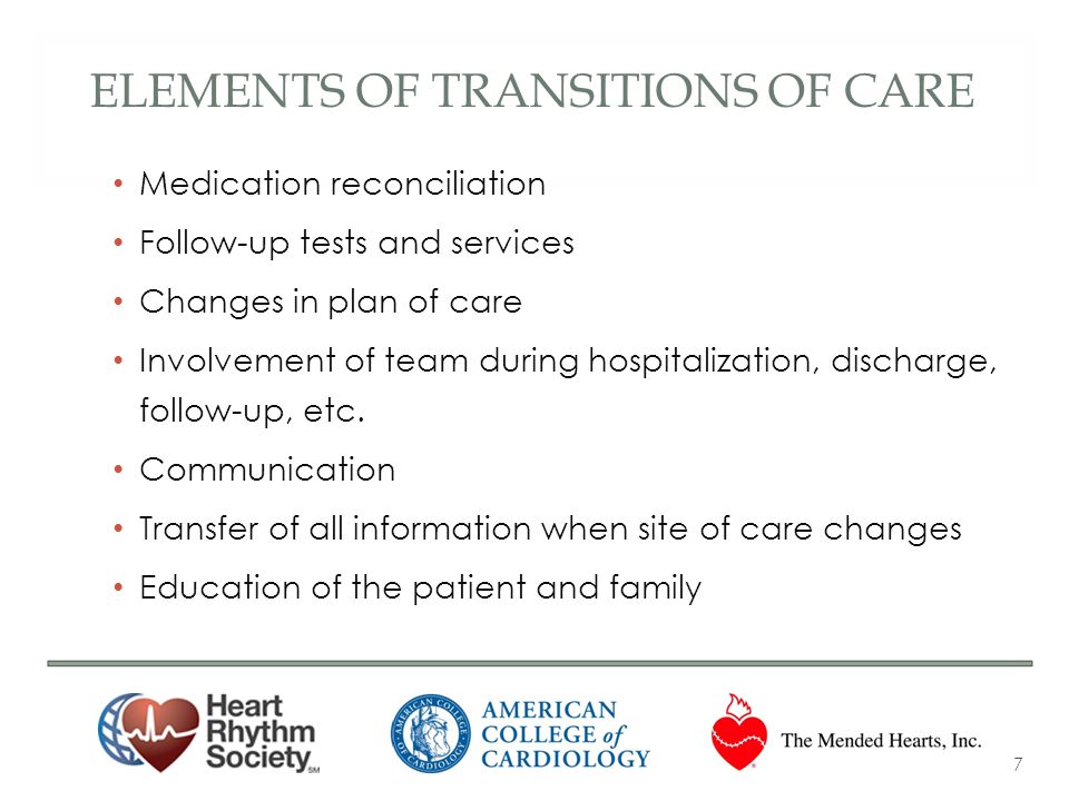 Elements of transitions of care