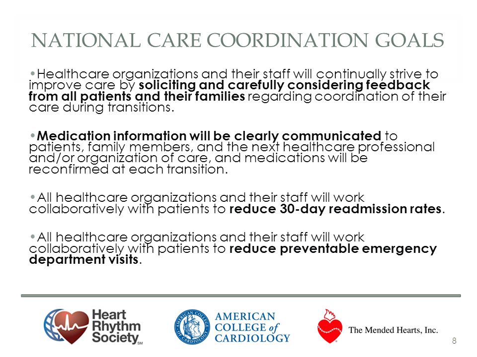 National care coordination goals