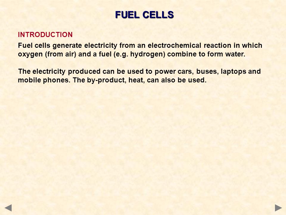 FUEL CELLS INTRODUCTION
