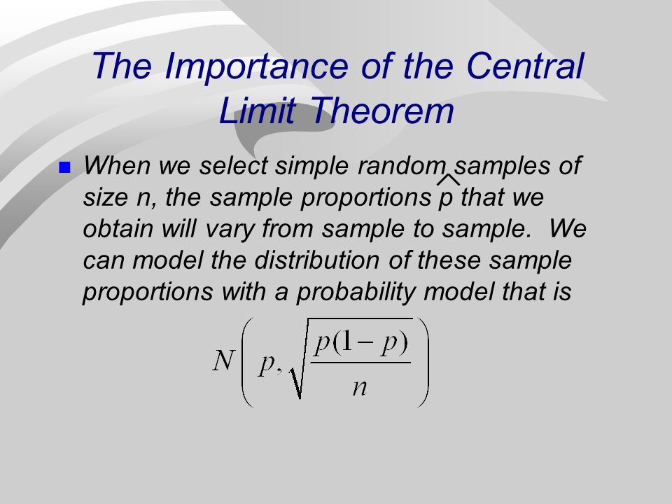 The Importance of the Central Limit Theorem