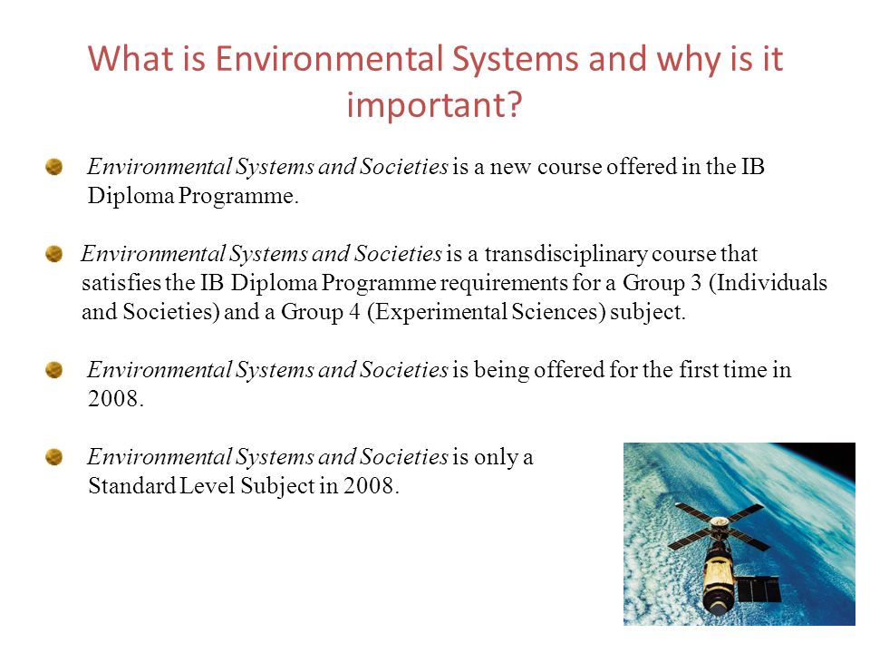 What is Environmental Systems and why is it important