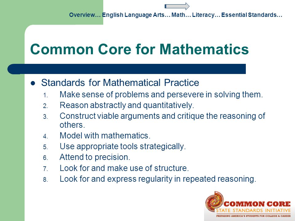 Common Core for Mathematics