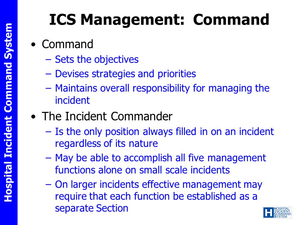 ICS Management: Command