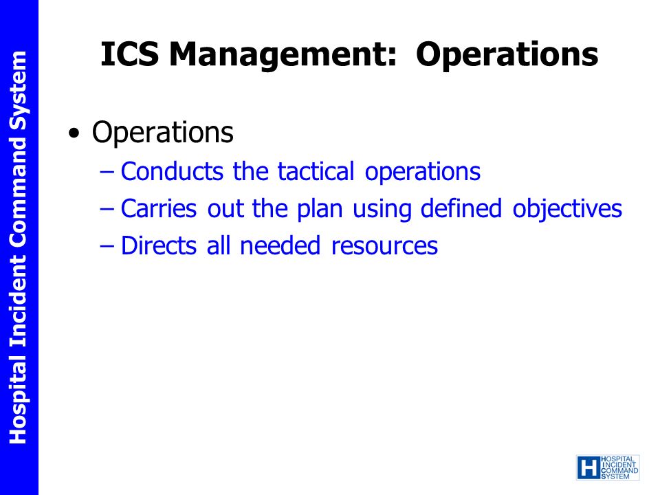 ICS Management: Operations