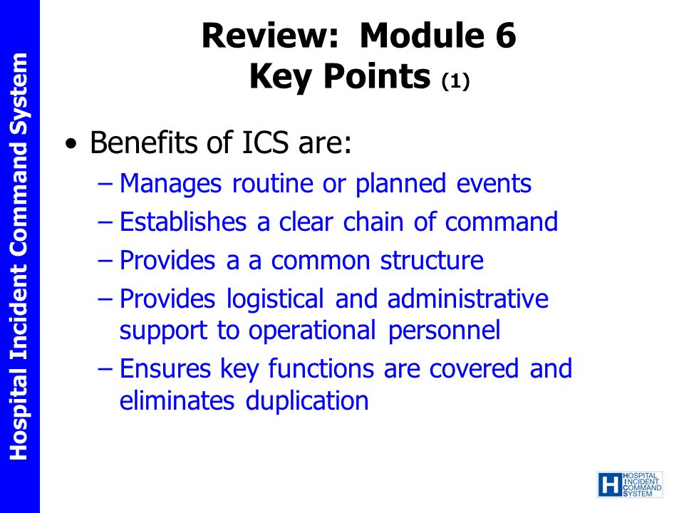 Review: Module 6 Key Points (1)