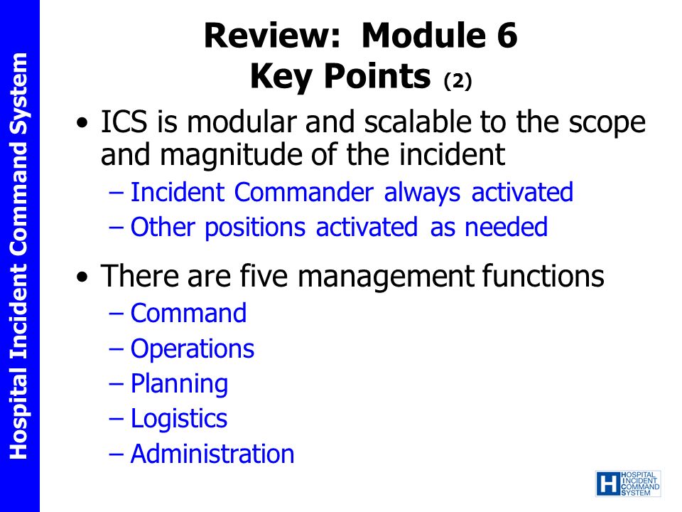Review: Module 6 Key Points (2)