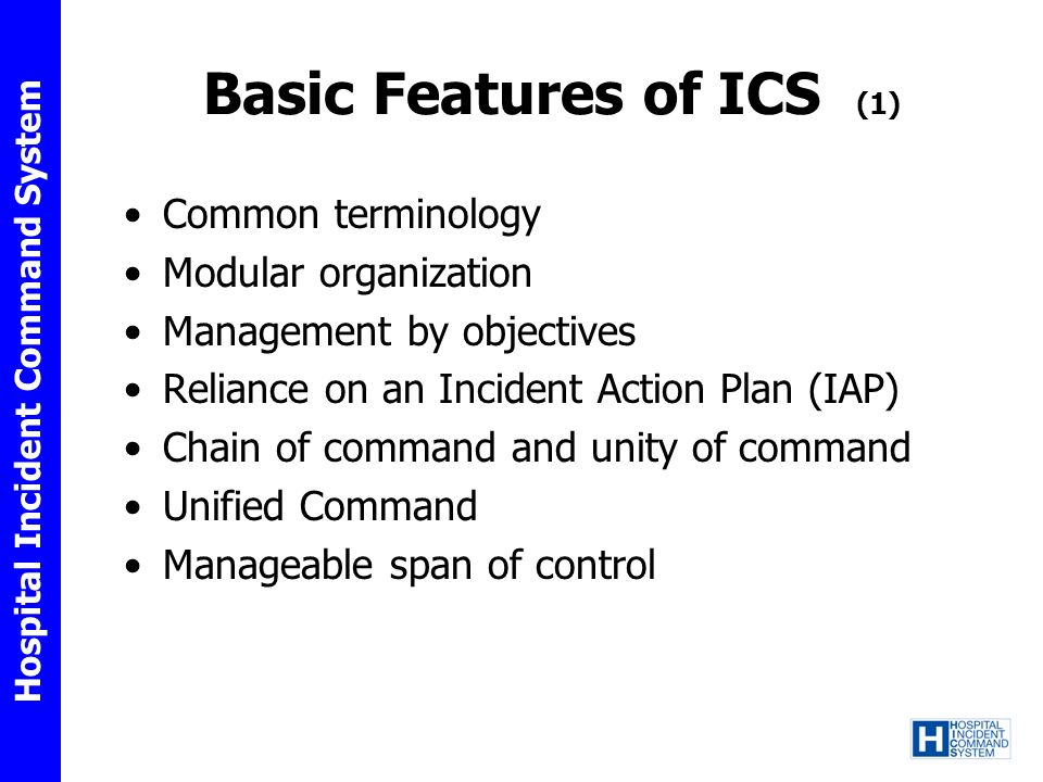 Basic Features of ICS (1)