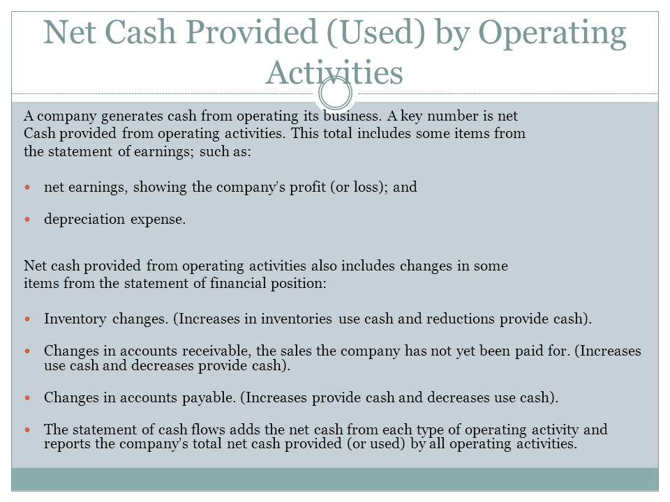 Net Cash Provided (Used) by Operating Activities