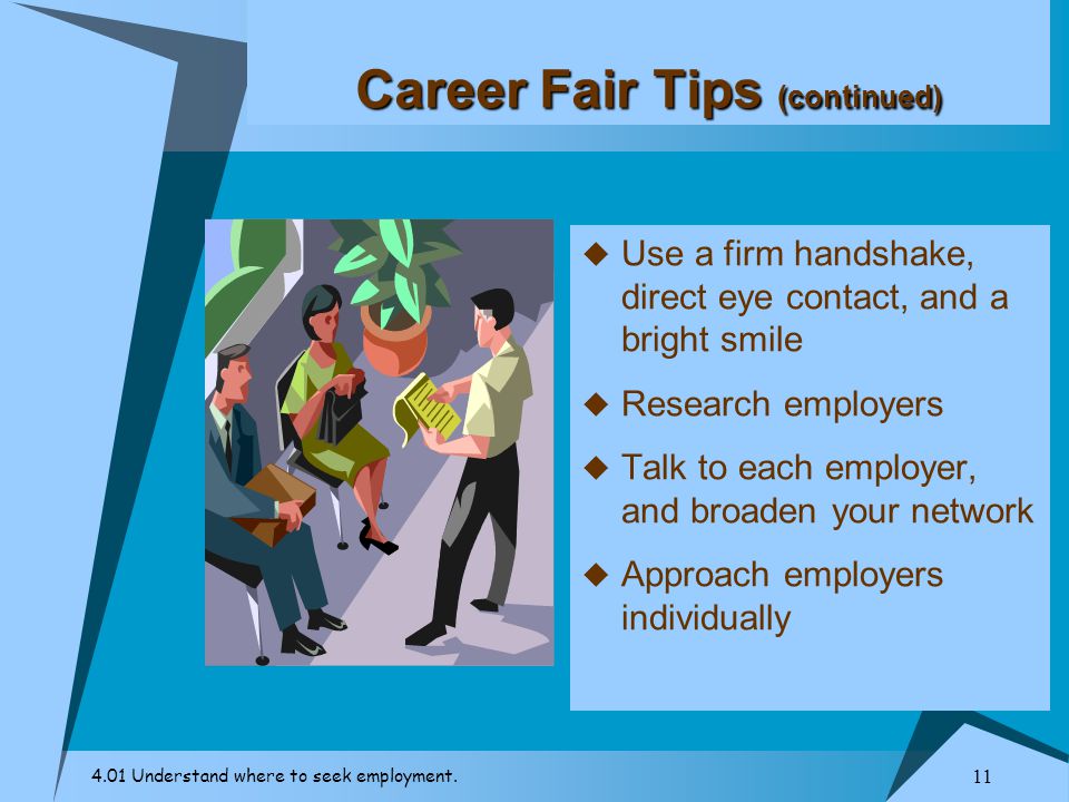Career Fair Tips (continued)