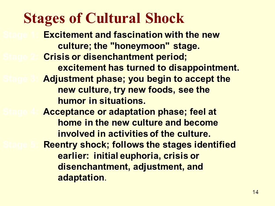 Stages of Cultural Shock