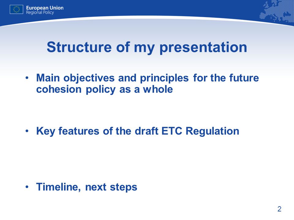 Structure of my presentation