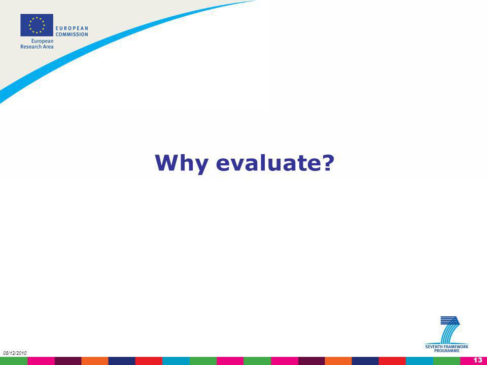 Why evaluate 08/12/2010