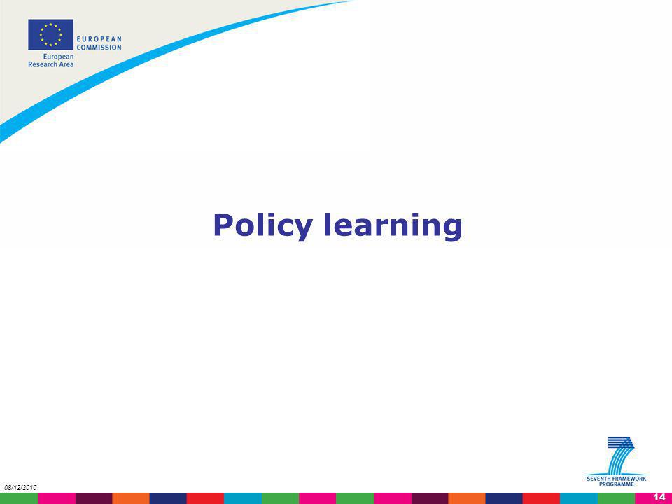 Policy learning 08/12/2010