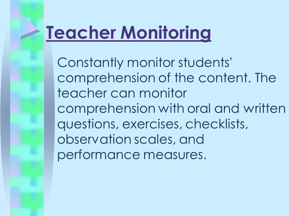 Teacher Monitoring