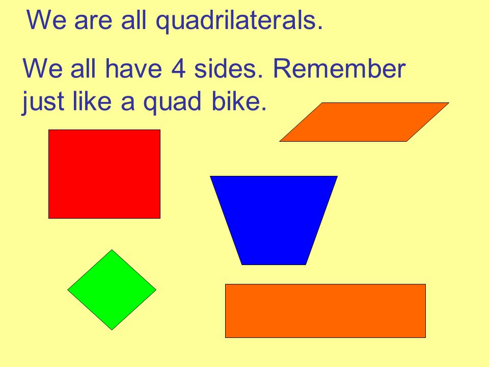 We are all quadrilaterals.