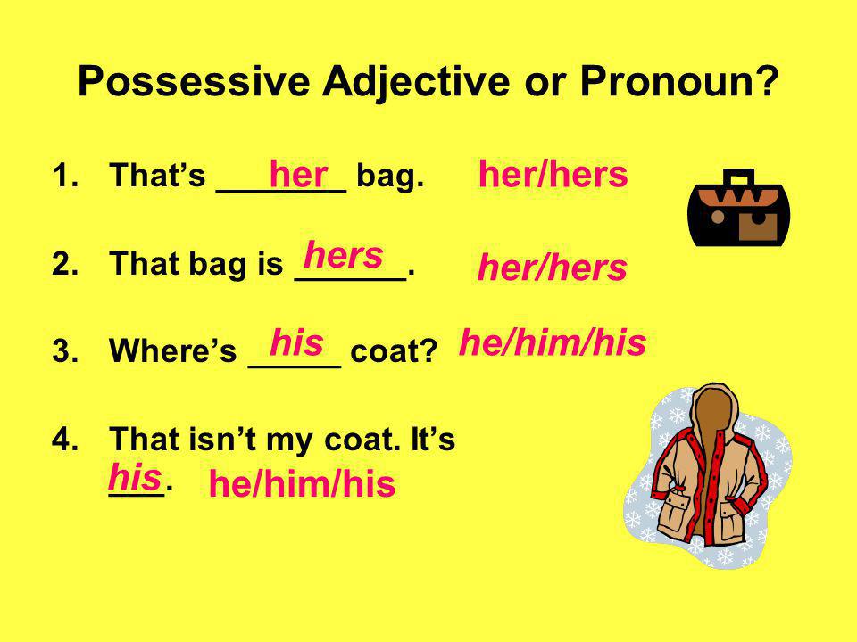 Possessive Adjective or Pronoun