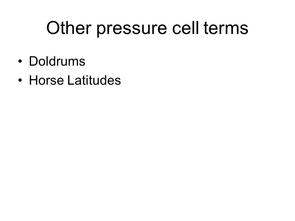 Other pressure cell terms