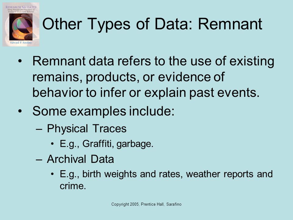 Other Types of Data: Remnant