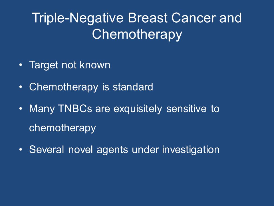 Triple-Negative Breast Cancer and Chemotherapy