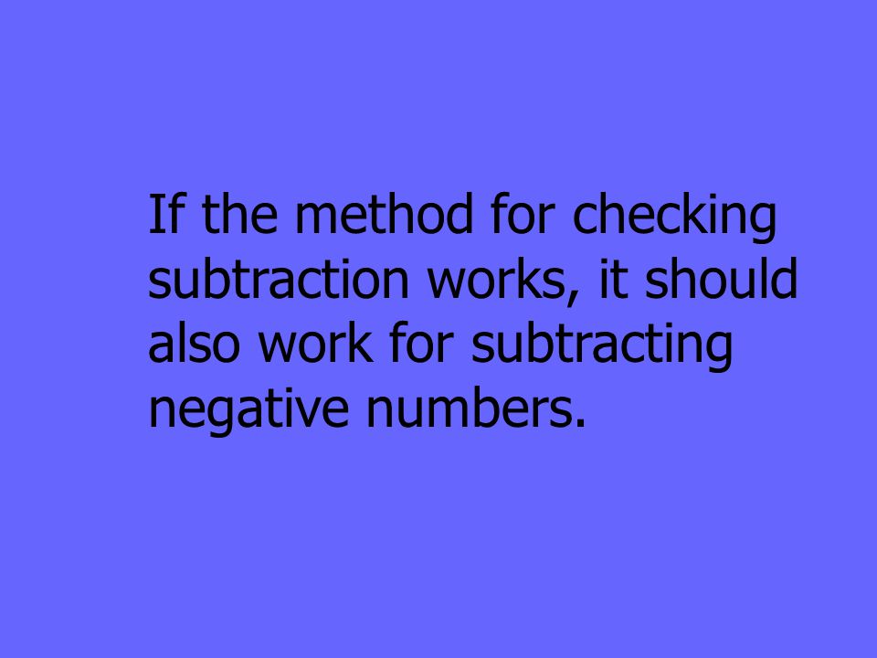 If the method for checking