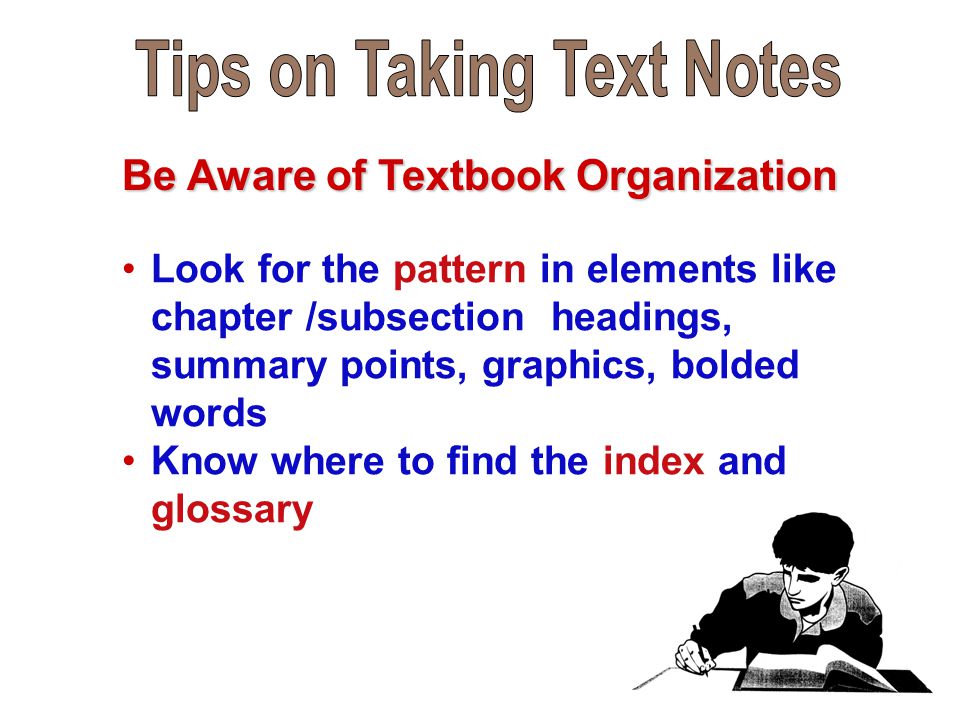Tips on Taking Text Notes