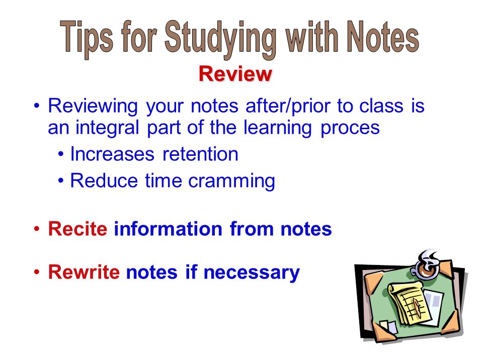 Tips for Studying with Notes
