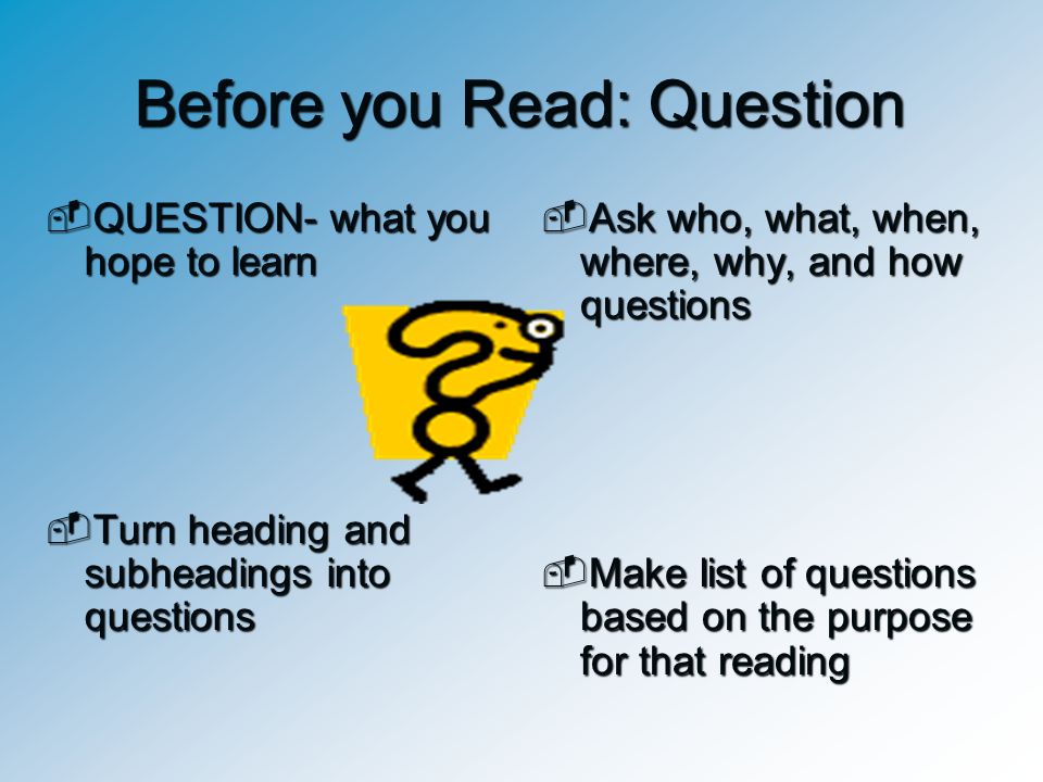 Before you Read: Question