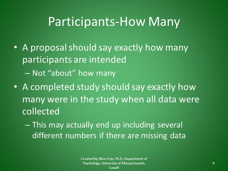 Participants-How Many