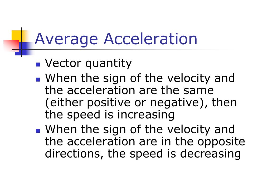 Average Acceleration Vector quantity