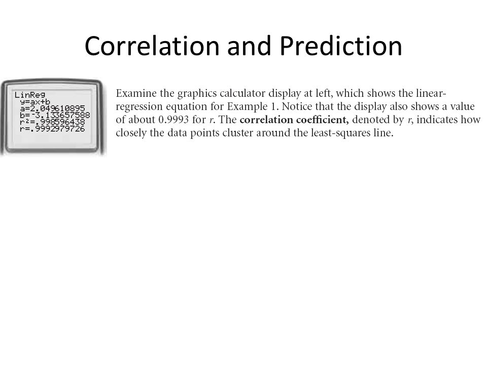 Correlation and Prediction