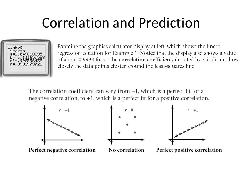 Correlation and Prediction