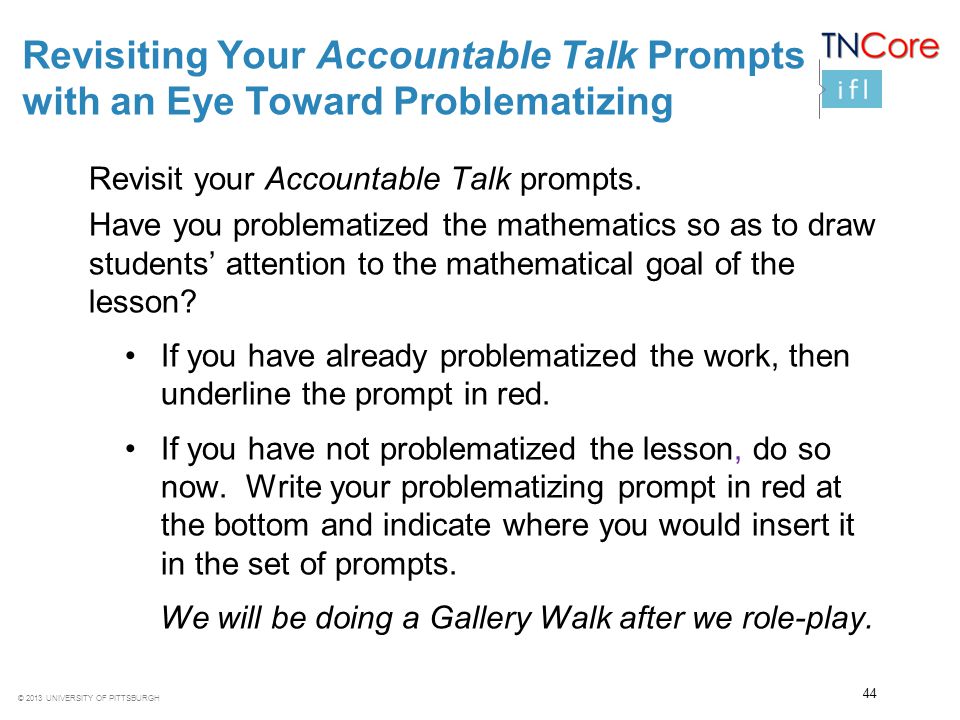 Revisiting Your Accountable Talk Prompts with an Eye Toward Problematizing