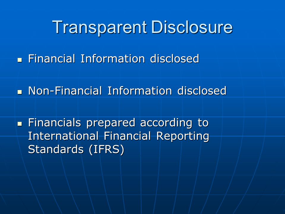 Transparent Disclosure