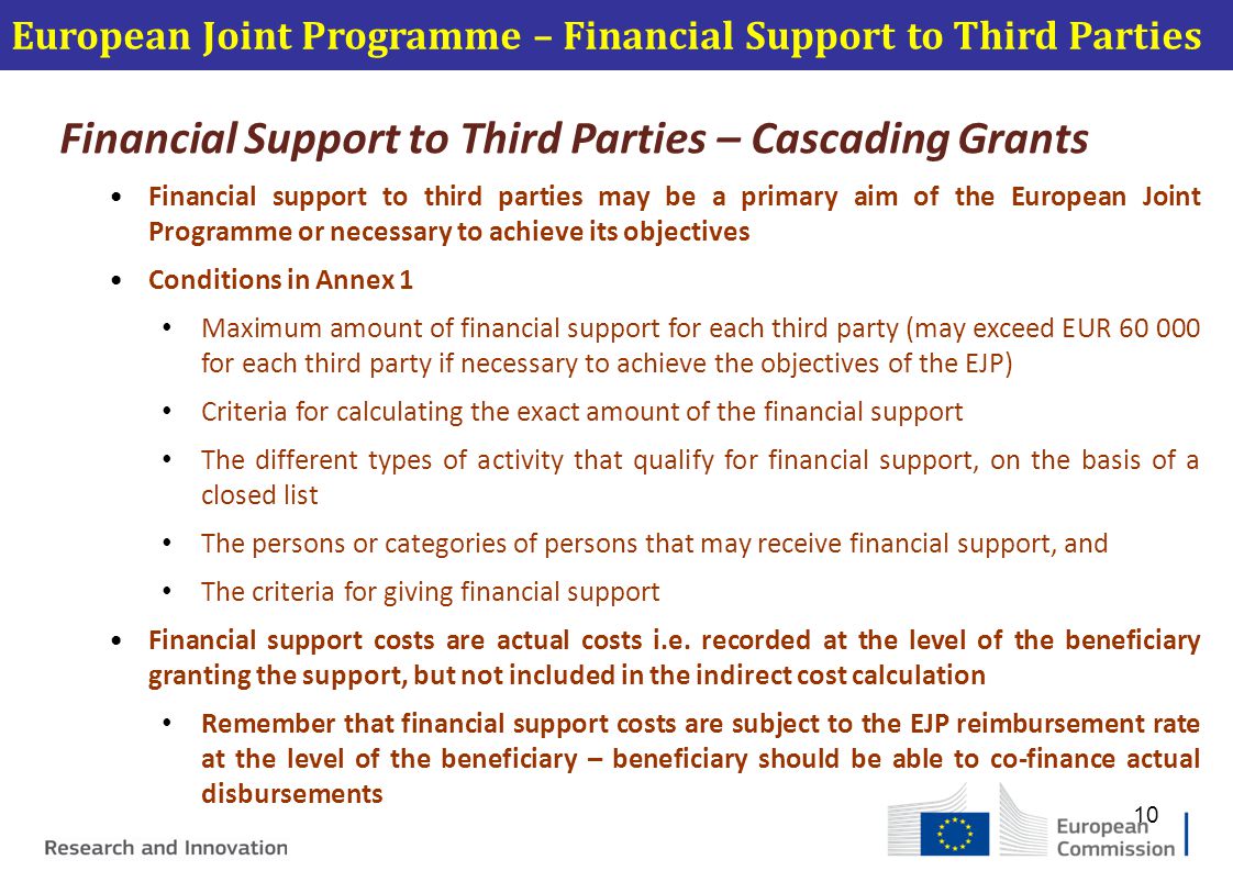 Financial Support to Third Parties – Cascading Grants