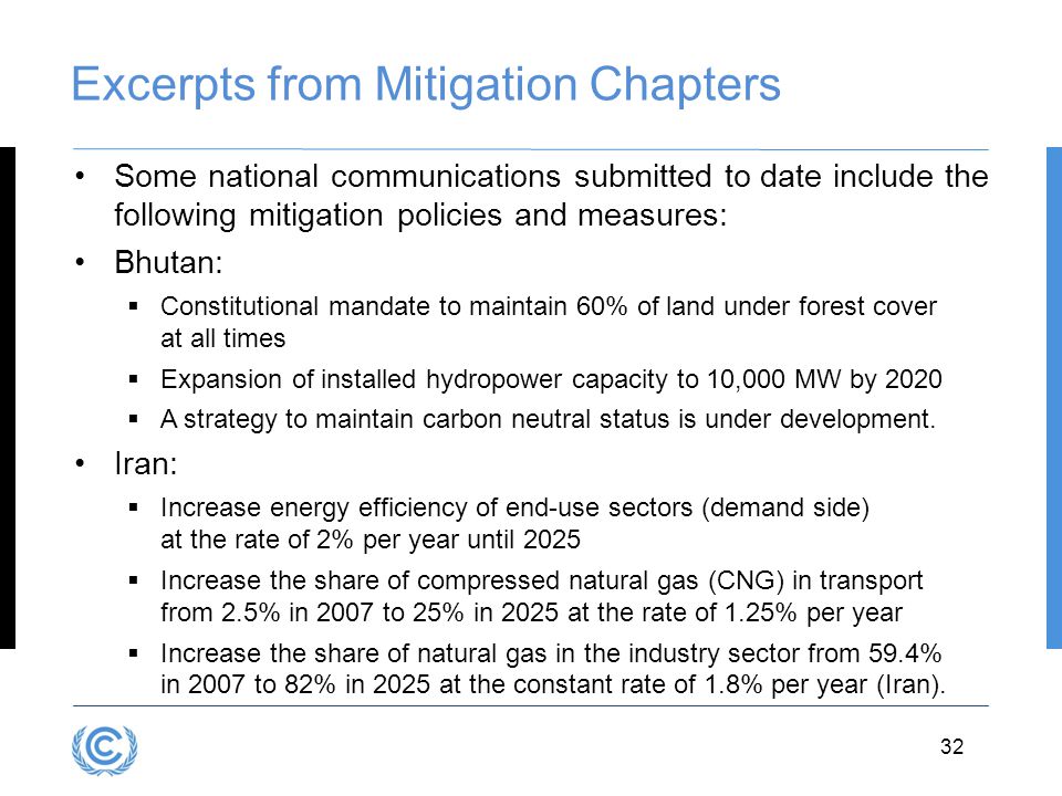 Excerpts from Mitigation Chapters