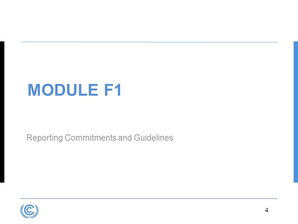 Module F1 Reporting Commitments and Guidelines 4
