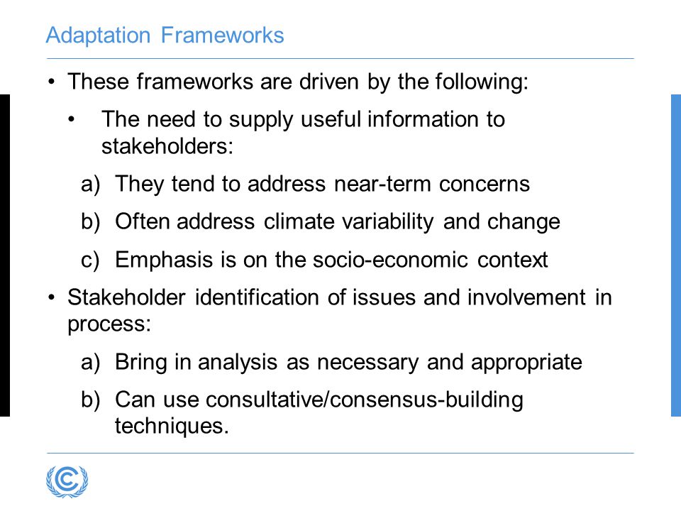 Adaptation Frameworks