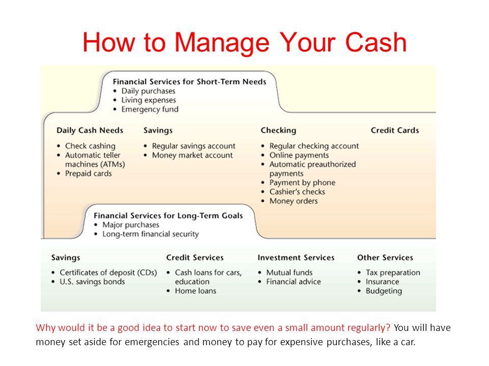 How to Manage Your Cash